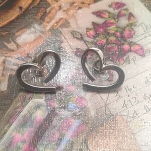 Sterling Silver Heart Shaped Earrings